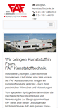 Mobile Screenshot of faf-kunststofftechnik.de